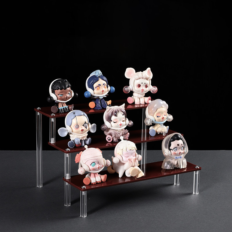 Pop Display Shelf - 香水オーガナイザースタンド、アクリル製ディスプレイライザーシェルフ（ファンコPOP、アミーボ、ネンドロイド用）、ローションホルダー、カップケーキ棚