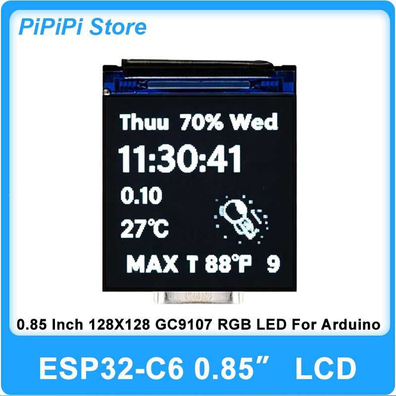 Graded Card Display - ESP32 C6 0.85インチ 128X128 IPSスクリーン開発ボード RISC