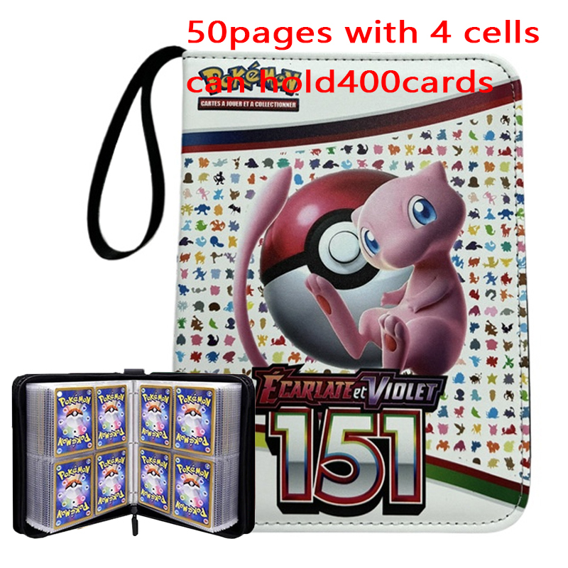 Pokemon Binder Card - 新しい400枚収納 ポケモン風アルバムバインダー フォトカード PUジッパー式フォトカードアルバム カードホルダー おもちゃコレクションフォルダ