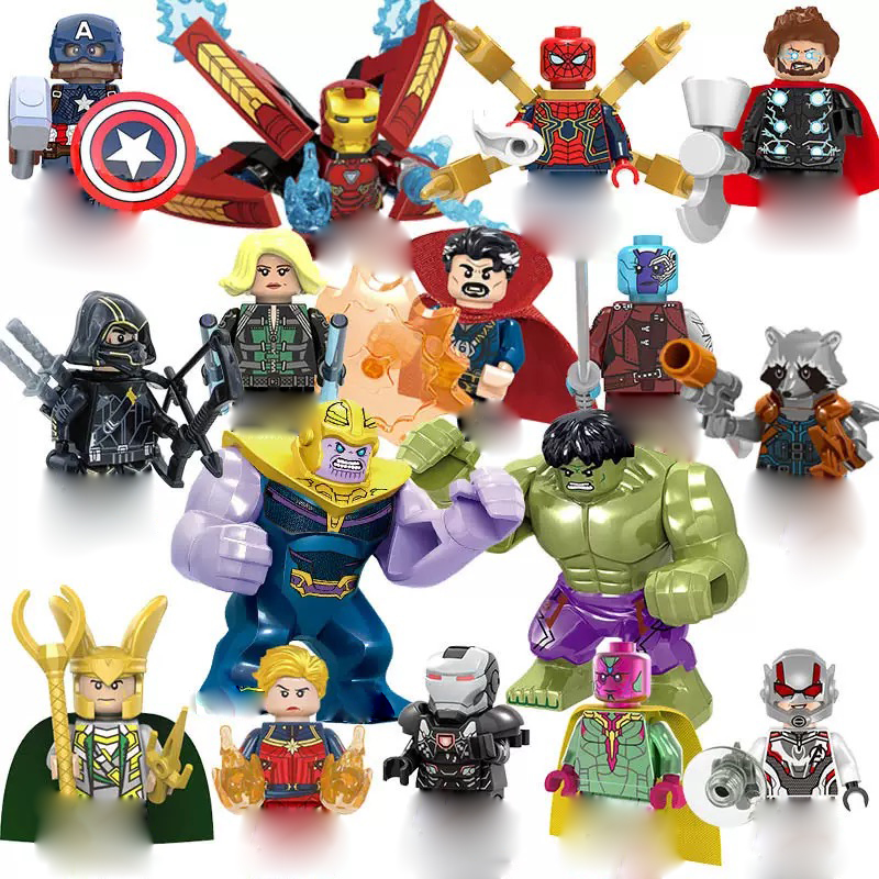 Building Block Mini - 流行の映画キャラクターの漫画風ブロック、漫画キャラクター、人型人形、おもちゃ、ミニ人形、人形、誕生日プレゼント。