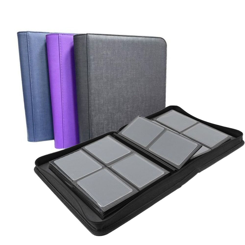 Trading Card Binder - PU トップローダーバインダー 112 トップローダー 4 ポケットカードコレクションアルバム防水防塵ゲームカードアルバムトレーディングカード用