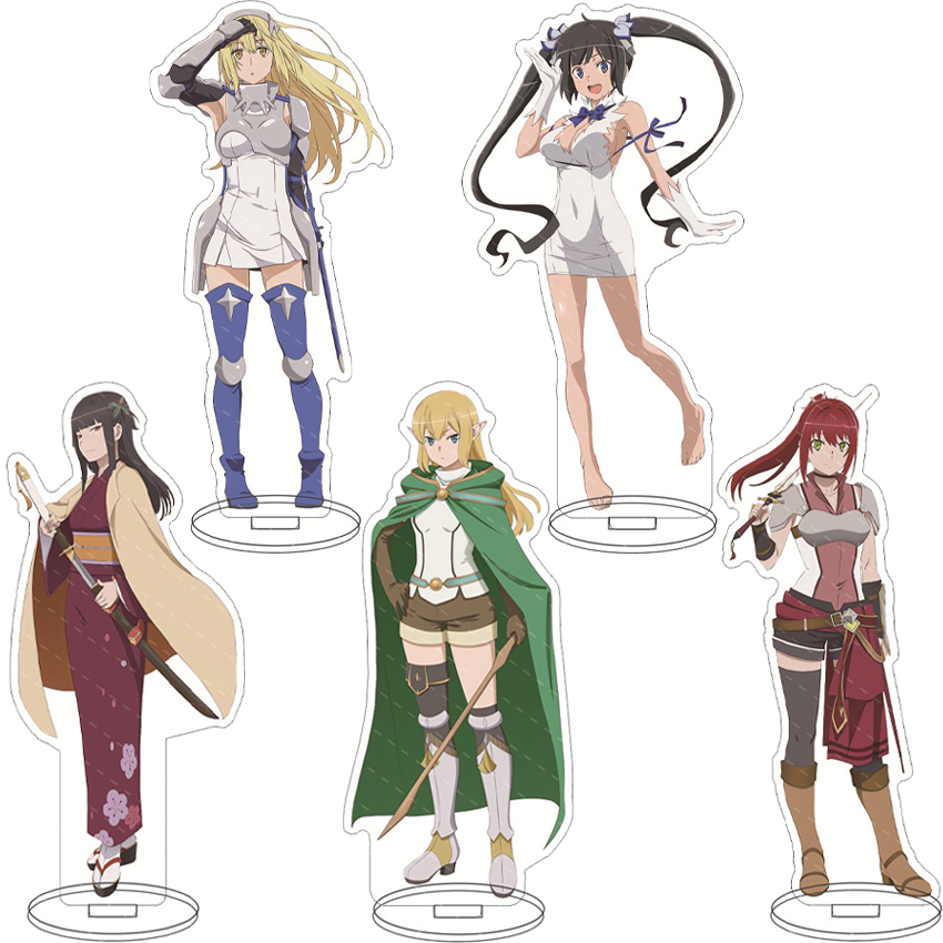 Figma Stand Set - 16CMアニメフィギュア 部屋違いなぐさめ屋さんには挑戦してもいいですか？ ベルクレーンル アイス ヘスティア コス