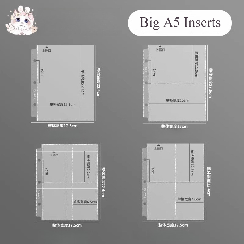 Card Penny Sleeve - MEET YX 10 個ビッグ A5 バインダールーズリーフスリーブアシッドフリーフォトカードプロテクターシートリフィルページグッズ用ポラロイドインサート