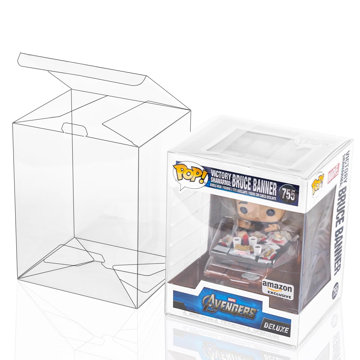 Funko Pop Protector - ポッププロテクター（ポップ6インチファンコポップフィギュア用）、厚さ0.50mmの透明で傷に強いPETプラスチック製ディスプレイケースプロテクター