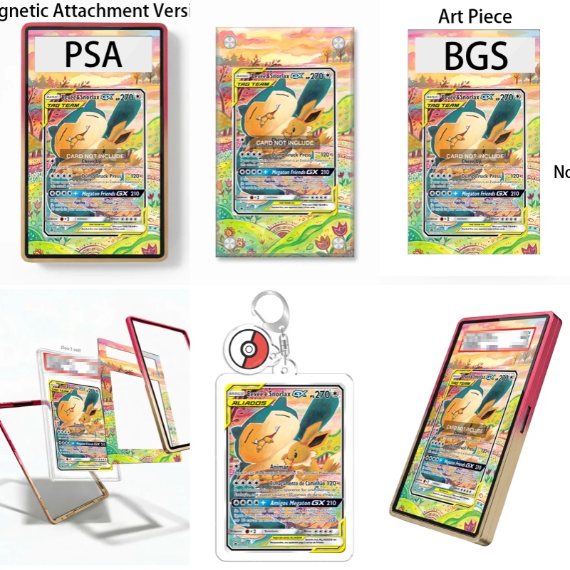 Display Case Acrylic - ポケモン サン＆ムーン イーブイ＆カビゴンGX アニメアートディスプレイ ファン向けギフト リサイクル可能なアクリル製保護ケース