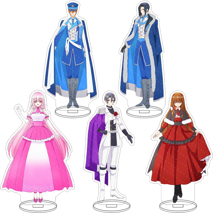 Figma Stand Set - 16CMアニメフィギュア 転生悪役の暗黒史 ‌ アイアナ・マグノリア コノハ・マグノリア コス