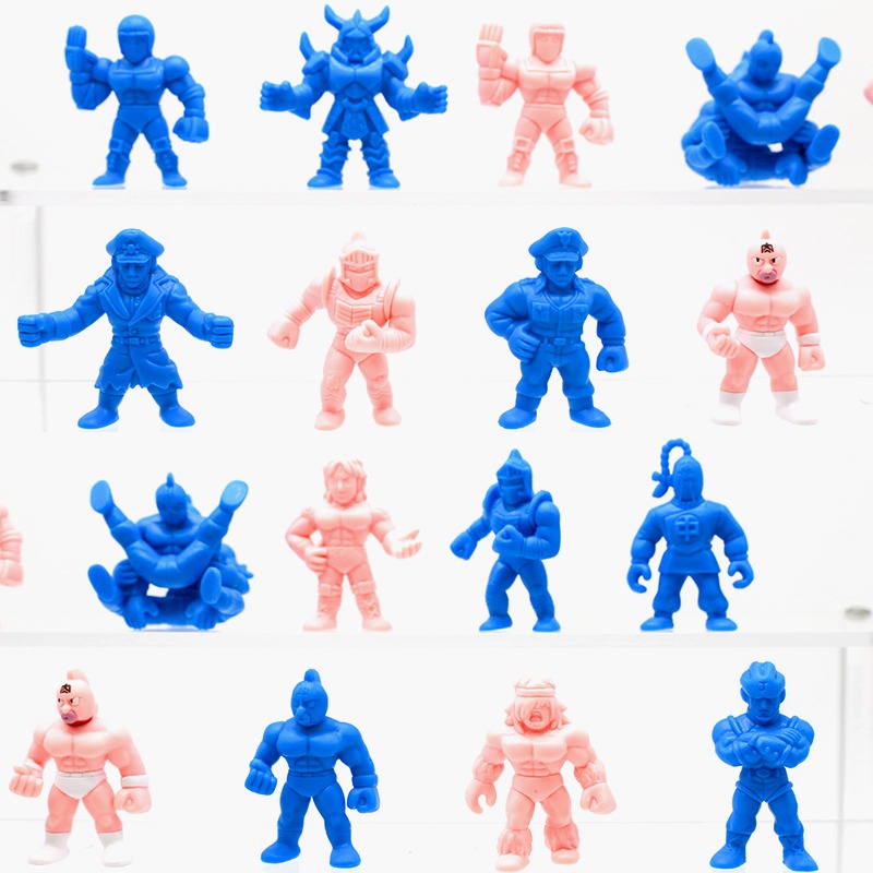 Capsule Toy Gashapon - 本物のカプセルトイキン肉マンピンクブルー筋肉質ミートマン完全なスーパーマン先祖装飾品ガシャポン