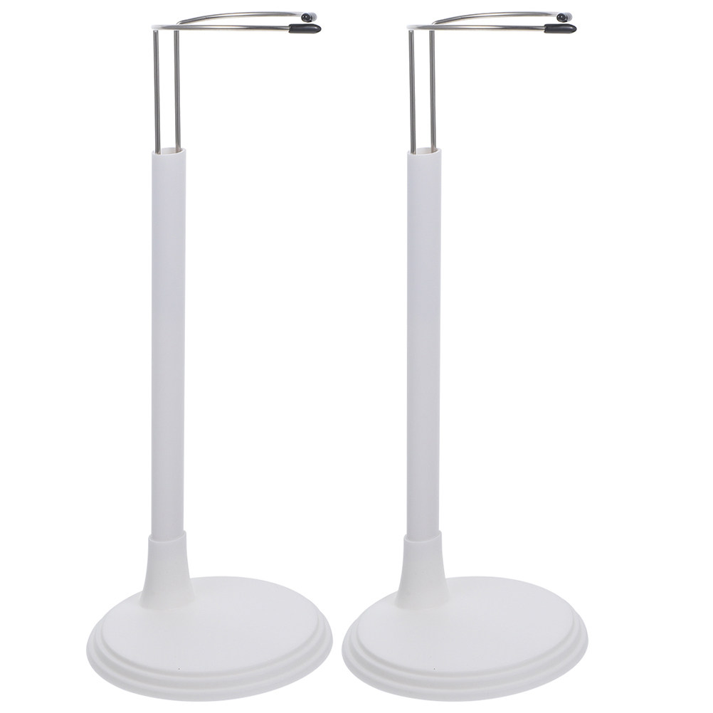 Action Figure Stand - 2個セット アクションフィギュア用縦型ディスプレイスタンド PVC ステンレス製 安定性のあるラック 伸縮性のあるクリップ付き