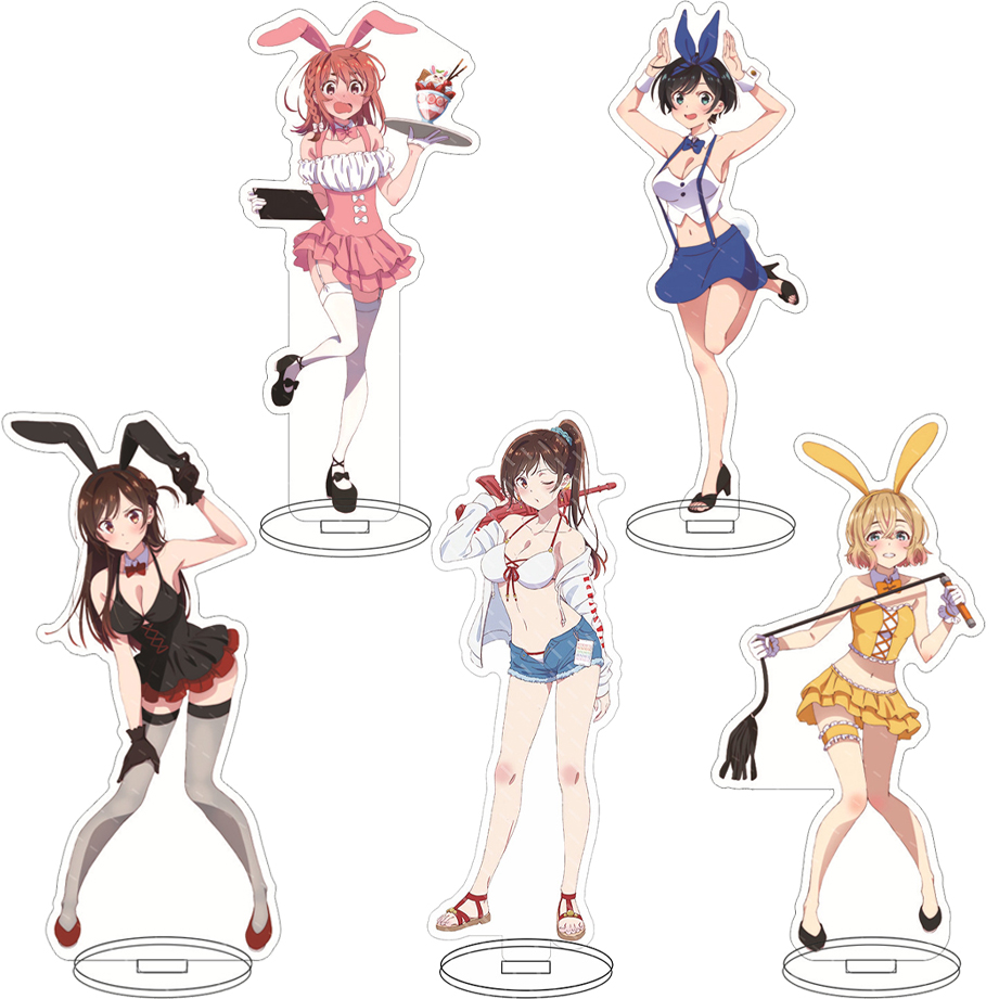 Figma Stand Set - 16CMアニメフィギュア レンタル・ア・ガールフレンド ‌ 一ノ瀬千鶴 横谷ルカ 桜沢すみ