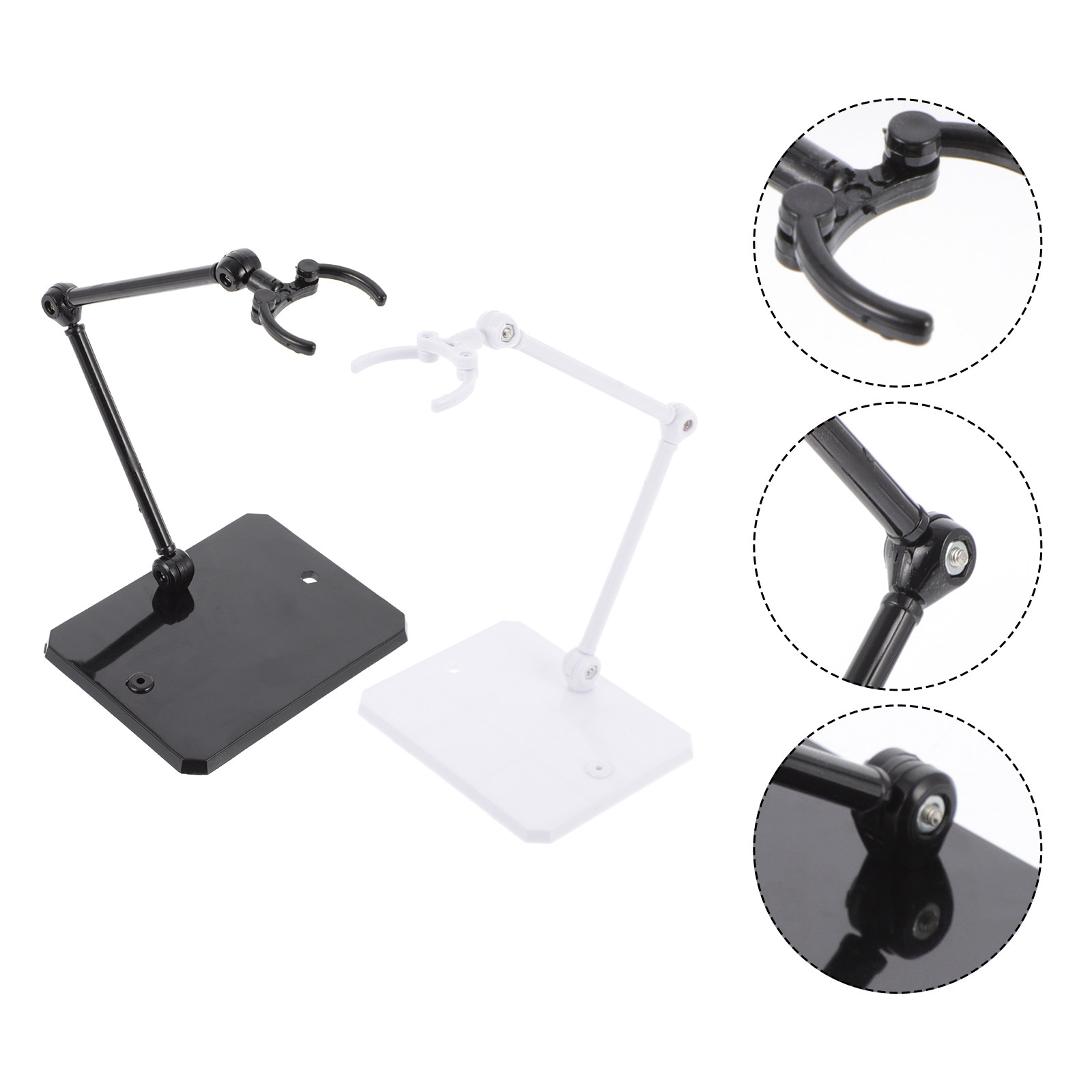 Action Figure Stand - 2個セット 高安定性アクションフィギュアスタンドセット プラスチック製ディスプレイラック 2.2cmウエストフィギュア用 家庭用店舗棚装飾