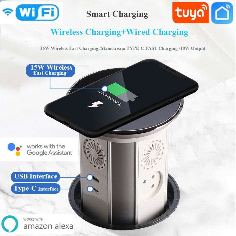 Pop Display Shelf - WIFI Tuya タッチ自動昇降ポップアップテーブルイスラエルソケット IP65 防水埋め込みコンセント Bluetooth