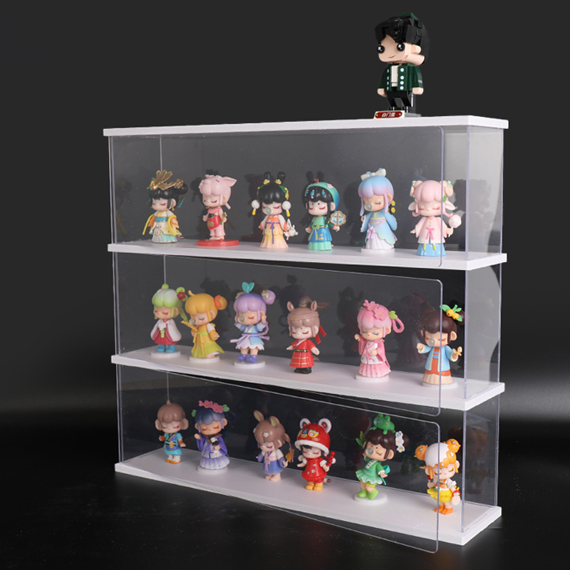 Funko Pop Protector - アクションフィギュア用アクリル陳列ケース,収納ボックス,防塵保護,ショーケース,収集品,車,おもちゃ,1〜4レベル