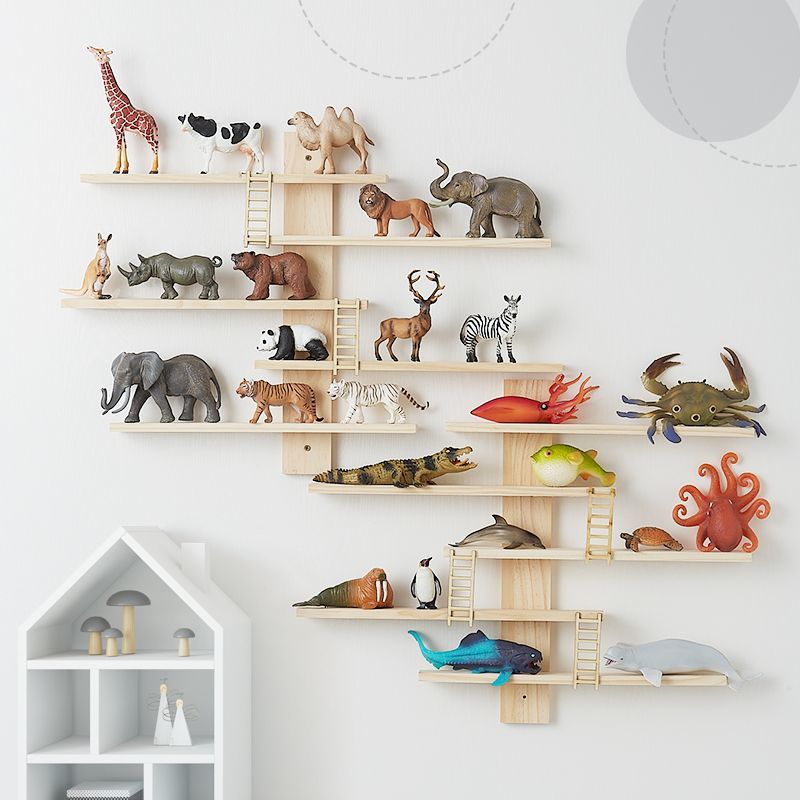 子供部屋動物モデルディスプレイラックポップフィギュア棚壁動物 - Pop Display Shelf のレビューと価格