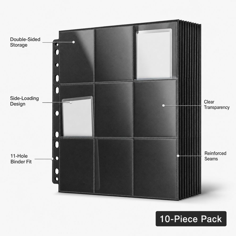 10枚入り 9ポケット A4トレーディングカードバインダーペ - Trading Card Binder のレビューと価格