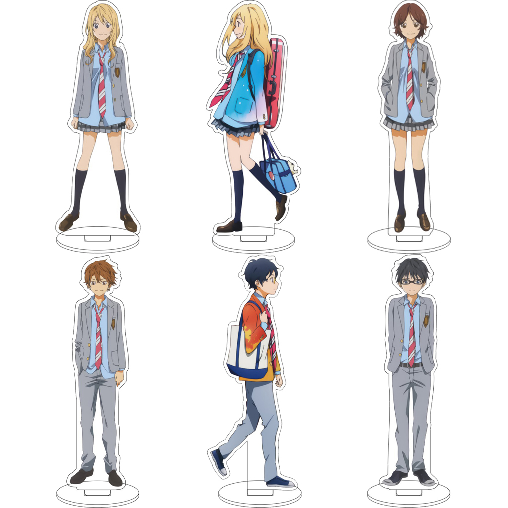 16 センチメートルアニメ四月は君の嘘有馬公生宮園かおり佐和 - Figma Stand Set のレビューと価格