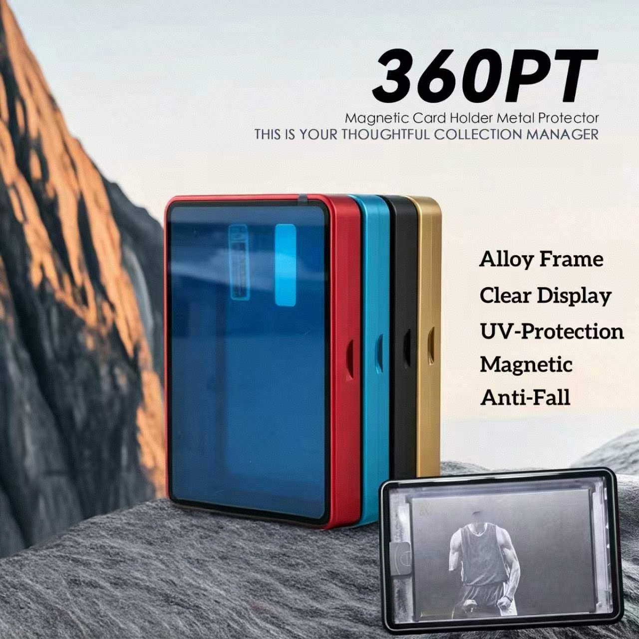 アルミ合金製磁気カードディスプレイケース（360PT厚カード - Graded Card Display のレビューと価格