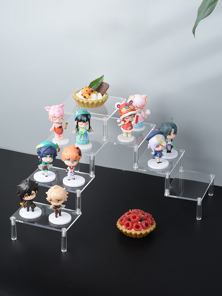透明アクリル製直角階段棚,コーナーディスプレイ棚,アクリルキ - Pop Display Shelf のレビューと価格