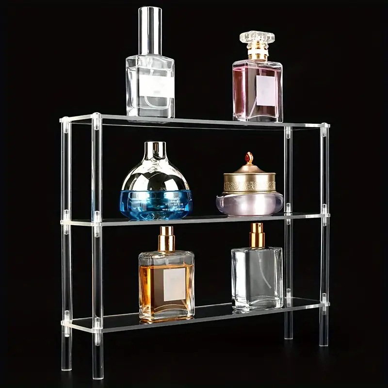 縦型アクリルディスプレイライザー、香水スタンドオーガナイザー - Pop Display Shelf のレビューと価格