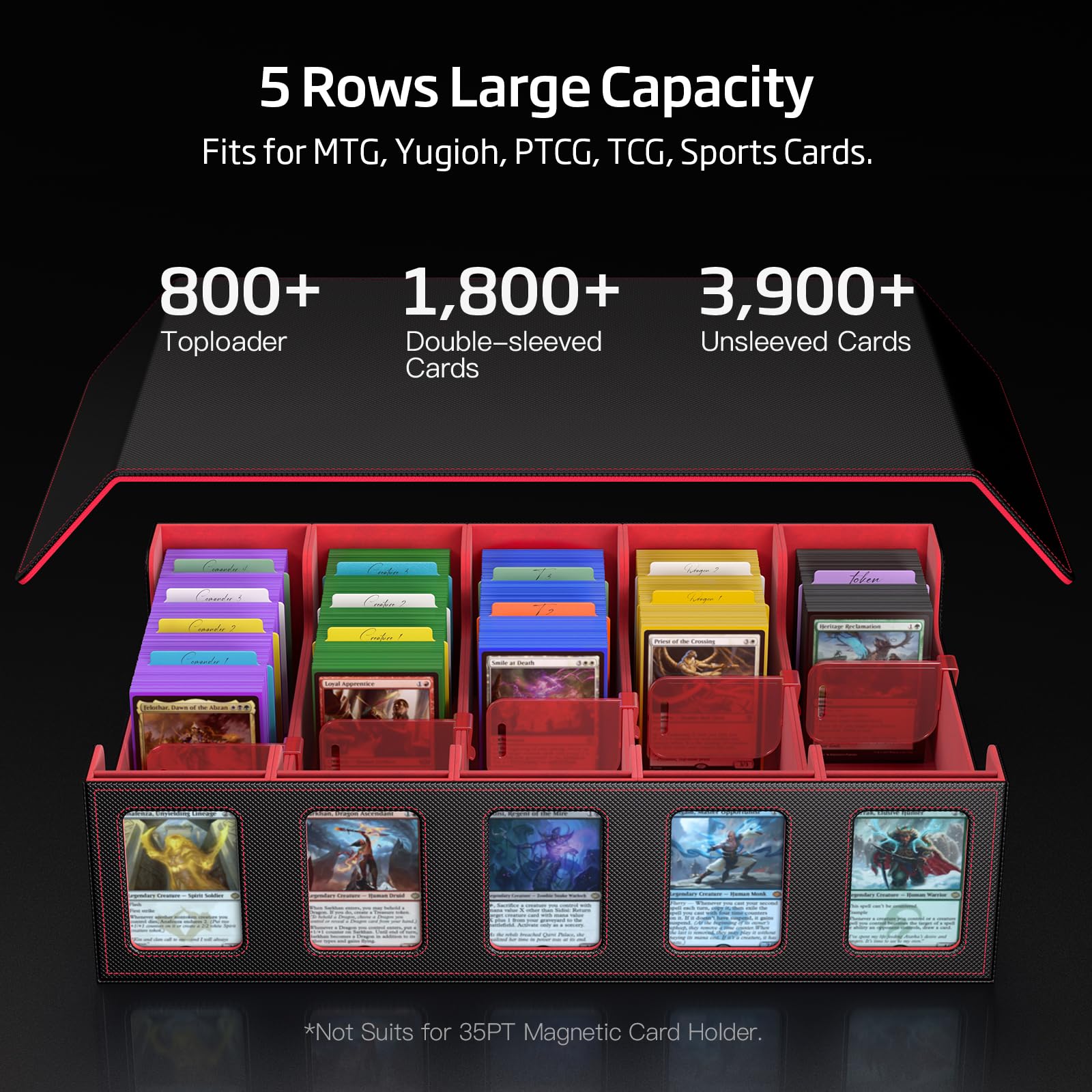 トレーディングカード収納ボックス 5列 3900枚以上収納可 - Trading Card Binder のレビューと価格