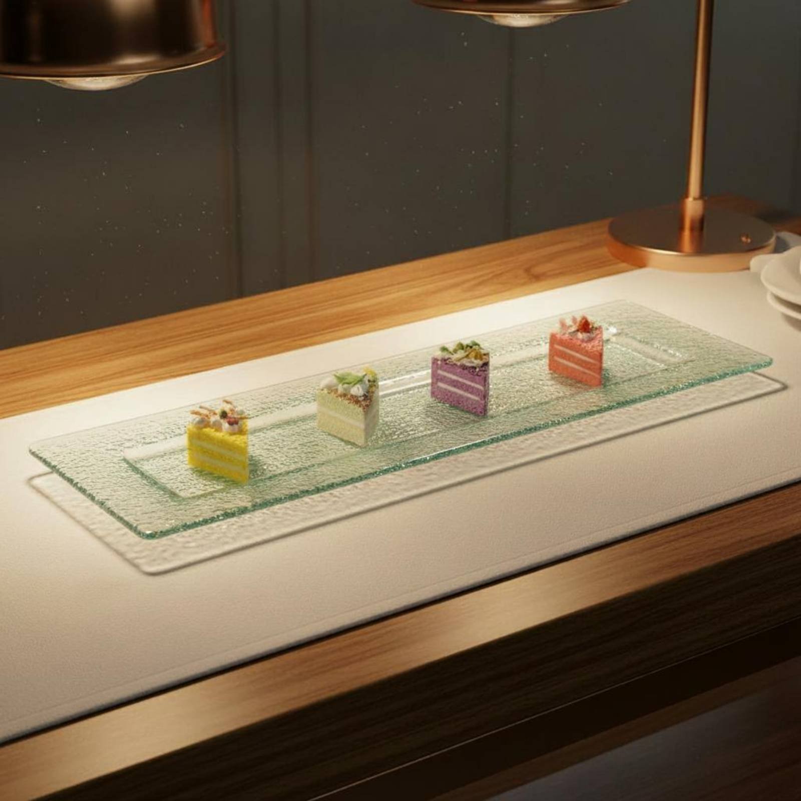 3段サービングスタンド 多機能3段ディスプレイスタンド 長方 - Display Risers Set のレビューと価格