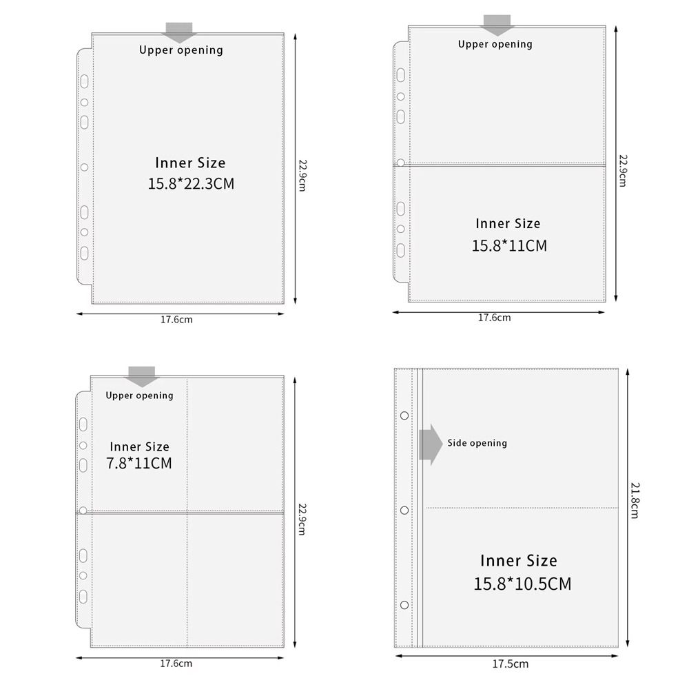 A5フォトカードバインダーシート 透明PP酸フリー写真アルバ - Card Penny Sleeve のレビューと価格