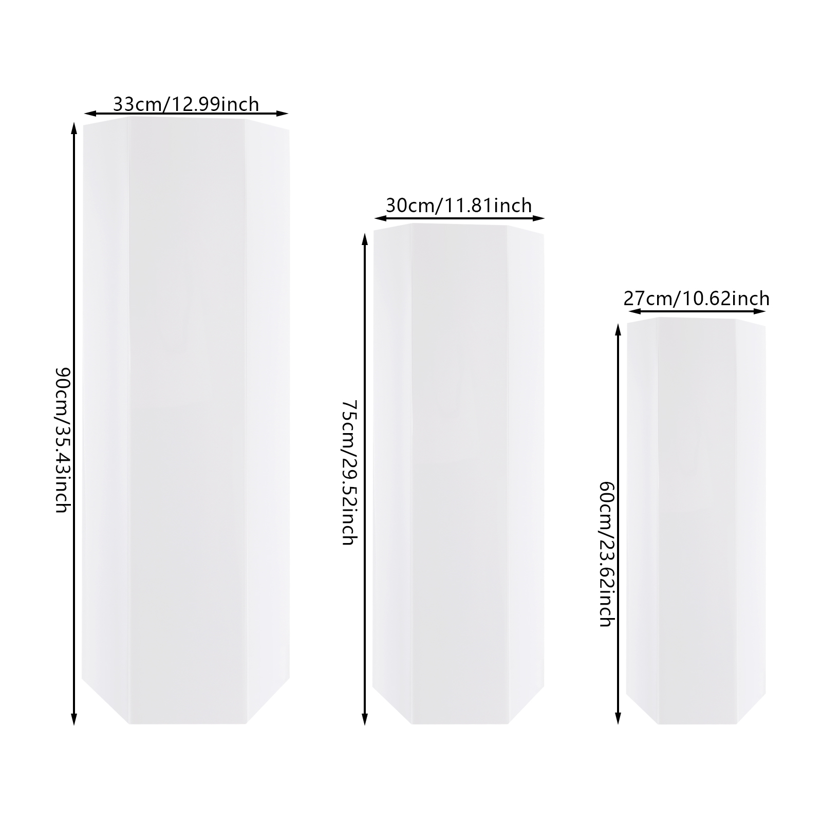 ホワイトアクリル製ディスプレイライザーセット3個入り、3種類 - Display Risers Set のレビューと価格