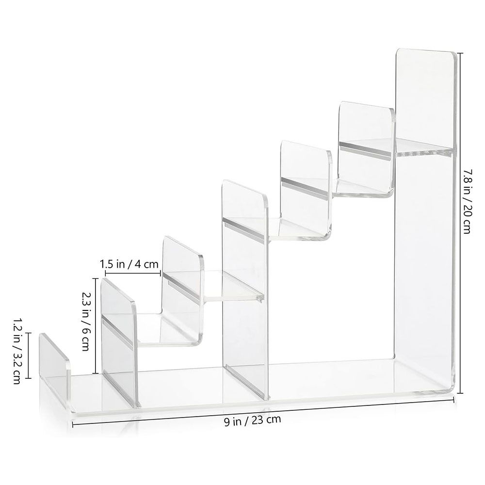 透明アクリルディスプレイライザー,耐久性のある6レベル,透明 - Display Risers Set のレビューと価格