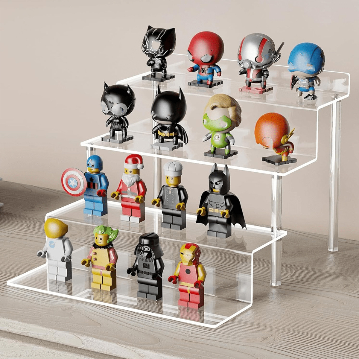 アクリルライザーディスプレイスタンド、4段クリア香水オーガナ - Pop Display Shelf のレビューと価格