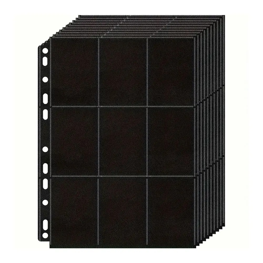 10パック ブラック 9ポケット A4 トレーディングカード - Trading Card Binder のレビューと価格