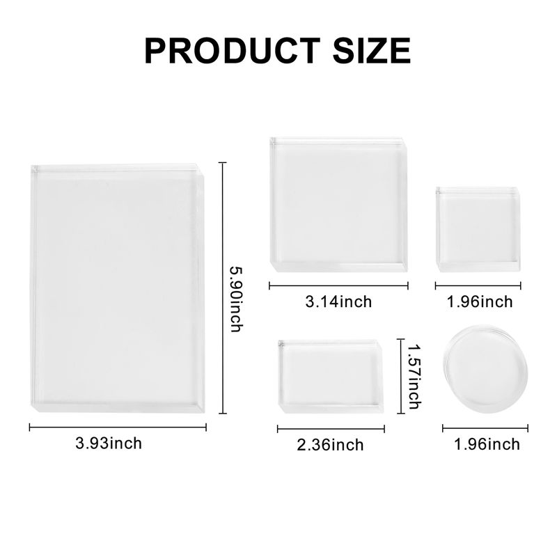 DT19 10個入り透明アクリルスタンプブロックセット DI - Display Risers Set のレビューと価格