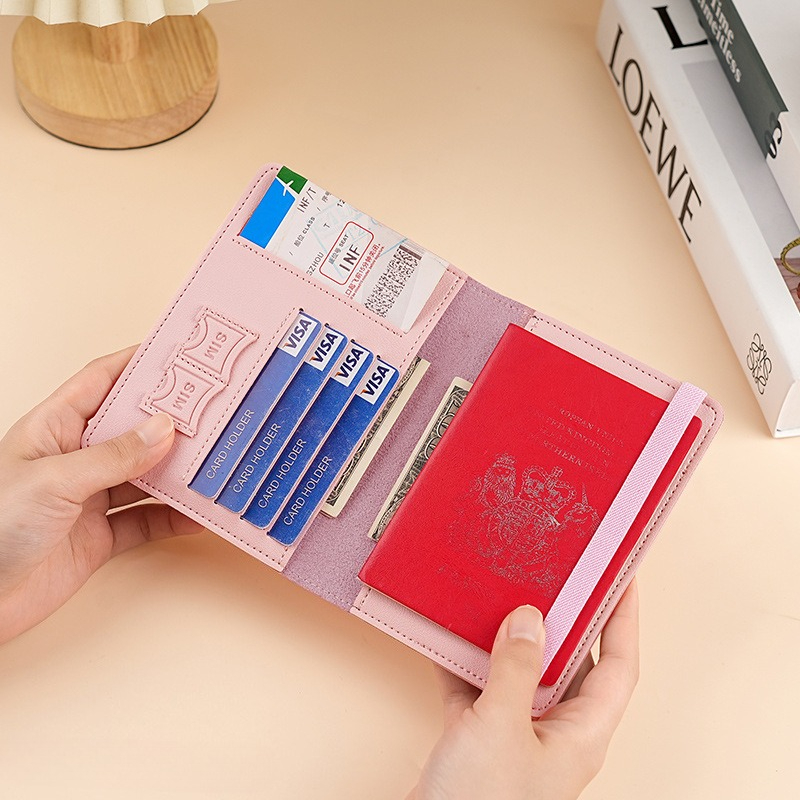 PUレザーパスポートカバー、多機能トラベルドキュメントホルダ - Card Top Loader のレビューと価格