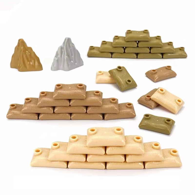 50個入り MOCミリタリーサンドバッグ ビルディングブロッ - Lego Minifigure Holder のレビューと価格