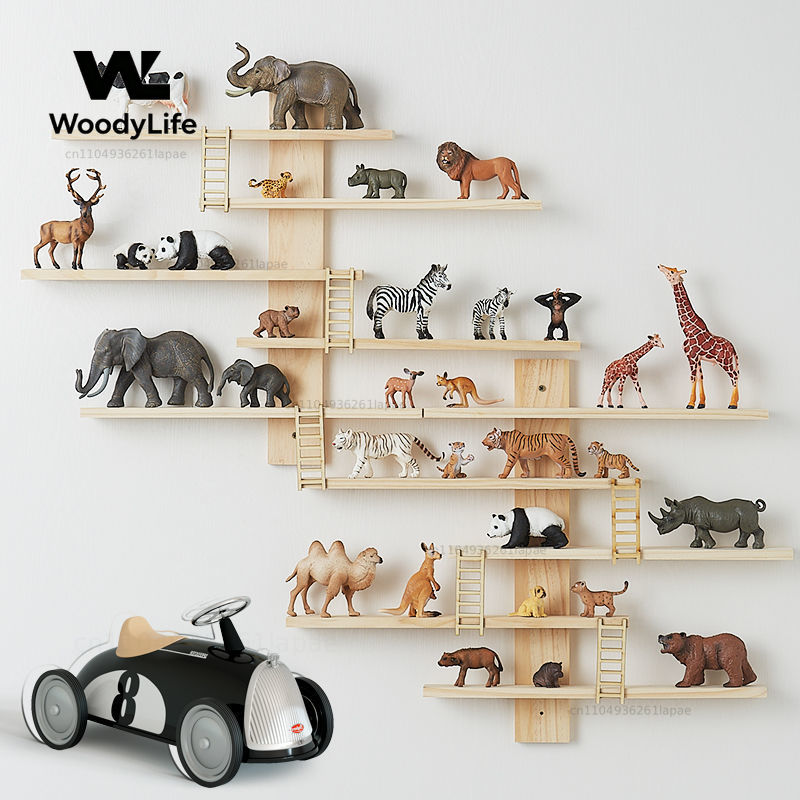 動物モデルディスプレイラックポップフィギュア用棚壁動物装飾品 - Pop Display Shelf のレビューと価格