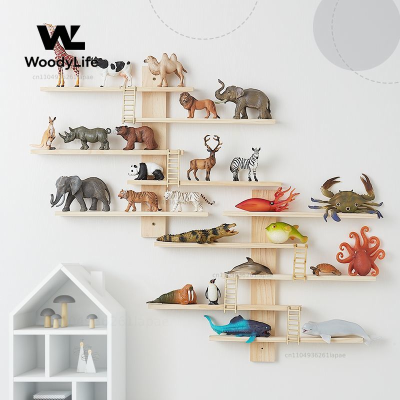 動物モデルディスプレイラックポップフィギュア用棚壁動物装飾品 - Pop Display Shelf のレビューと価格