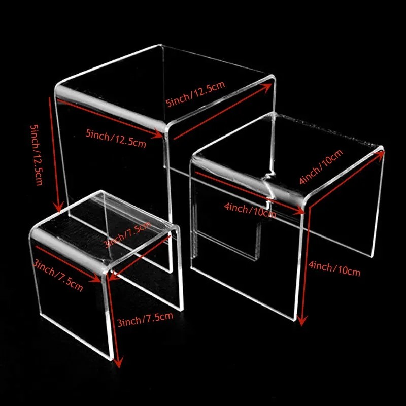6 ピース/セットアクリルディスプレイスタンドジュエリーアク - Display Risers Set のレビューと価格