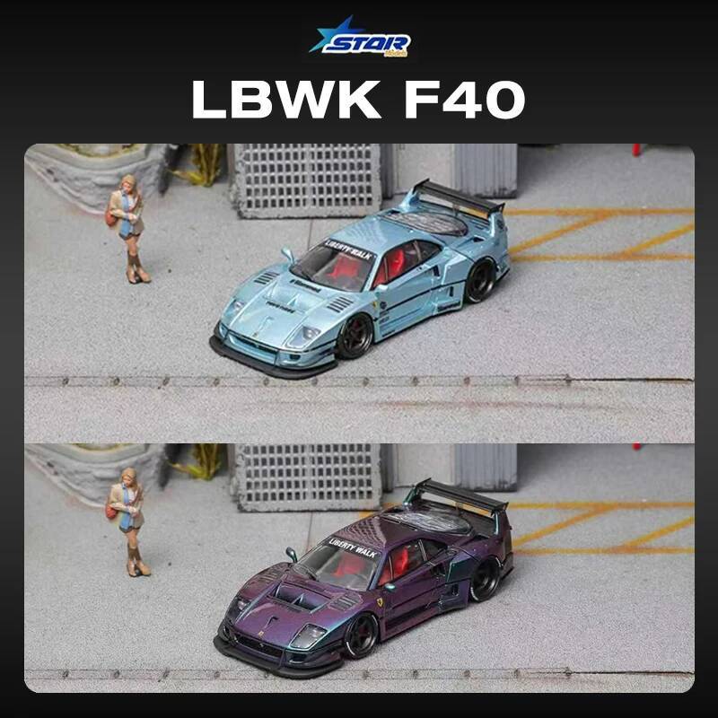 STAR 1:64 LBWK F40 アイスブルー マジック - Die Cast Car 1 64 のレビューと価格