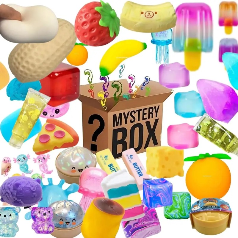 100個以上入りサプライズボックスおもちゃ、ストレス解消グッ - Mystery Box Blind Bag のレビューと価格